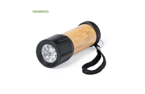 Lampe torche publicitaire personnalisée Freddie en bambou 
