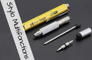 Stylo multifonction, stylo publicitaire, Porte-clés stylo personnalisable  outil multifonctions