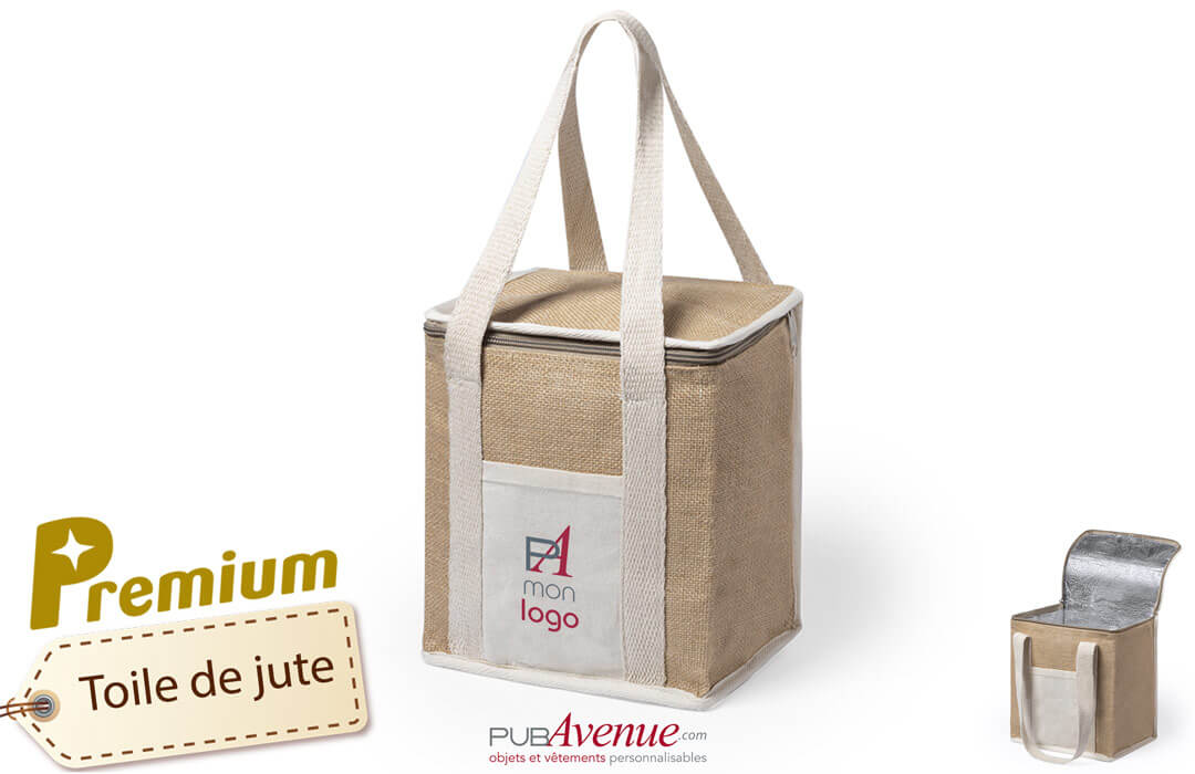 Sac isotherme beige personnalisable