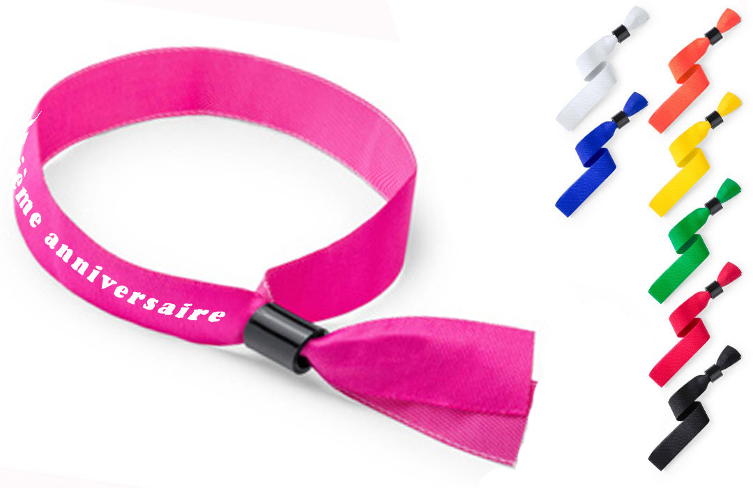 Bracelet Tissus Personnalise Anniversaire Goodies Cadeau Invites Pas Cher