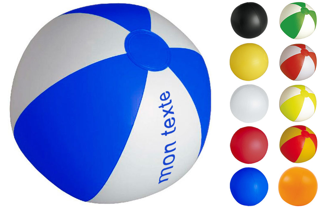 Ballon de plage 21 pouces dégonflé (9050-05-A05), plage avec logo