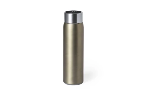 Thermos personnalisé en inox mat avec thermomètre tactile intégré Kenay 500 ml