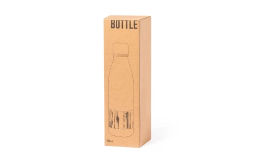 Bouteille personnalisée en acier inoxydable à finition bambou Guiver 750 ml