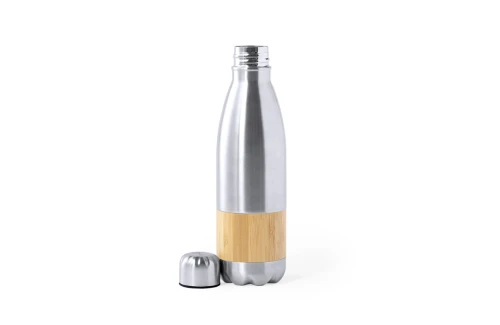 Bouteille personnalisée en acier inoxydable à finition bambou Guiver 750 ml