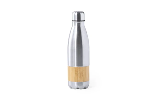 Bouteille personnalisée en acier inoxydable à finition bambou Guiver 750 ml