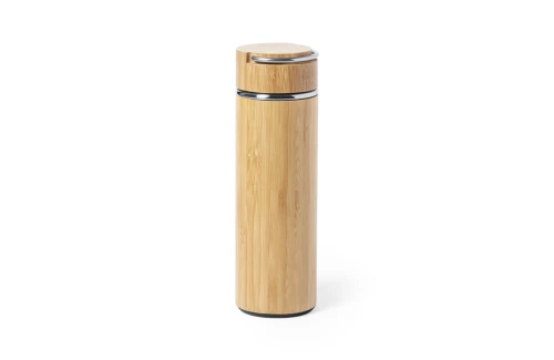 Thermos personnalisable finition bambou avec infuseur Bridget