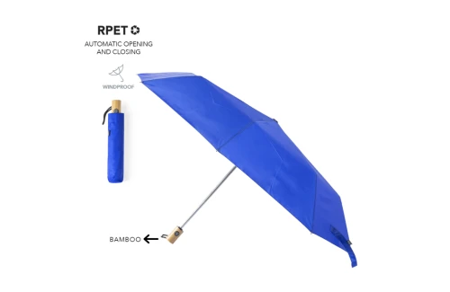 Mini parapluie personnalisé pliable en RPET recyclé Keitty