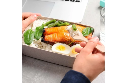 Lunch box personnalisée Harxem boite repas sans bisphénol A avec couverts