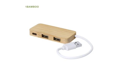 Hub USB personnalisé en bambou Norman