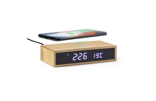 Horloge réveil personnalisée multifonction Islum avec chargeur sans fil