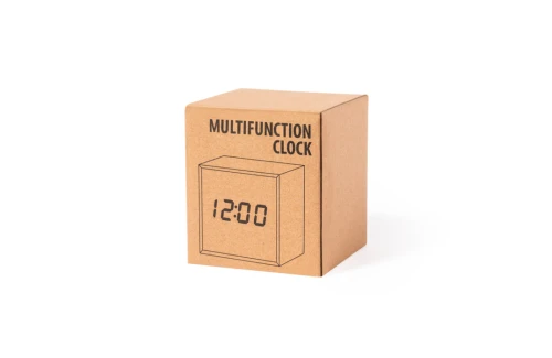 Horloge de bureau multifonction personnalisée Melbran en bambou