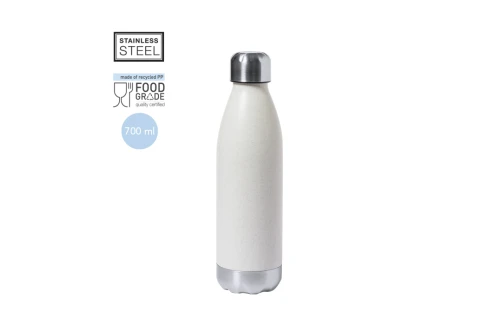 Bouteille personnalisée en PE veiné et bouchon en acier Herrax 700 ml