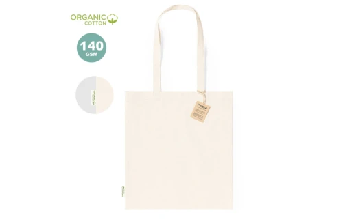 Tote bag personnalisable en coton bio naturel recyclé certifié GOTS Rumel