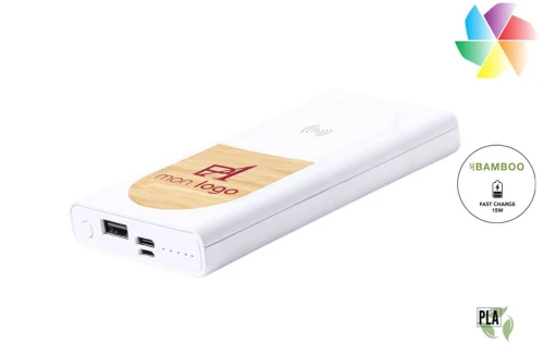 Batterie externe personnalisable powerbank chargeur sans fil Ditte 8000 mAh