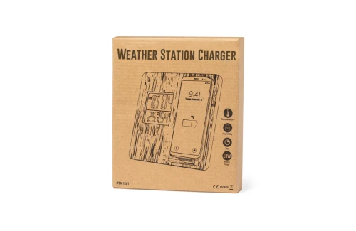 Station météo personnalisée Fiory à chargeur sans fil 10W intégré