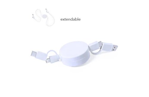 Câble chargeur personnalisé extensible ultra-compact Kiotex