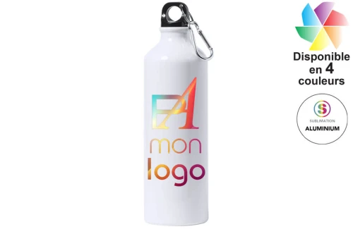 Gourde personnalisée en aluminium pour sublimation Bredix 800 ml