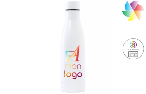 Bouteille personnalisée en inox pour sublimation logo ou photo Crafor 750ml