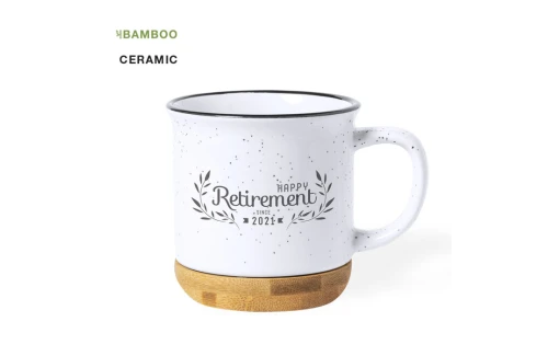 Tasse vintage personnalisée Larray de 330 ml à base bambou