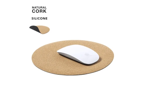 Tapis de souris bureau personnalisé Topick format rond en liège naturel