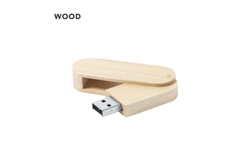 Clé USB personnalisée 16 Go twist bois Vedun made in europe