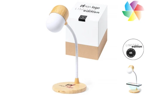 Lampe de bureau multifonction personnalisée avec chargeur et haut-parleur Lars