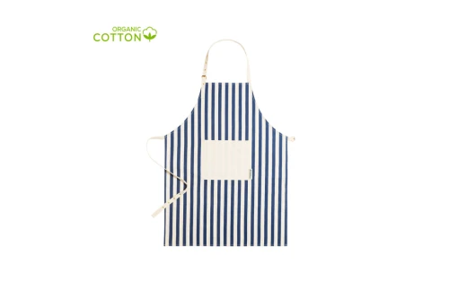 Tablier de cuisine personnalisé rayé Kuirtel en coton bio certifié GOTS