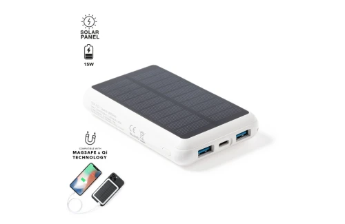 Batterie externe personnalisable powerbank solaire Maddy 8000 mAh