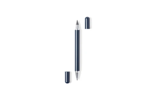 Stylo éternel personnalisé crayon rechargeable 2 en 1 à métal brillant Holwick