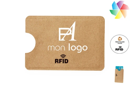 Porte cartes bancaire publicitaire personnalisé RFID Blakbal en papier recyclé 