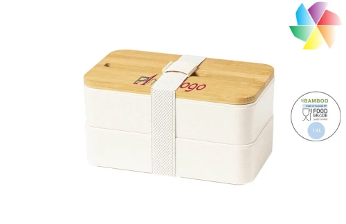 Lunch box publicitaire personnalisée Graftan boite repas sans BPA avec couverts 