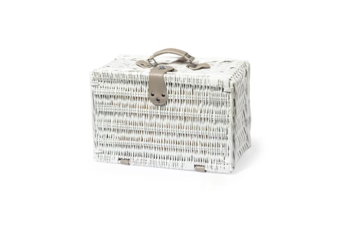 Panier isotherme picnic personnalisé Midland en osier blanc