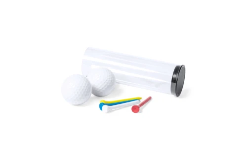 Set de 2 balles de Golf personnalisé Caddie avec 4 tees en bois