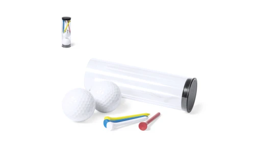 Set de 2 balles de Golf personnalisé Caddie avec 4 tees en bois