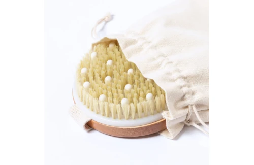 Brosse de massage exfoliante personnalisé Ruck en bois naturel