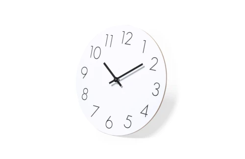 Horloge personnalisée pendule murale en bois blanc Kajim