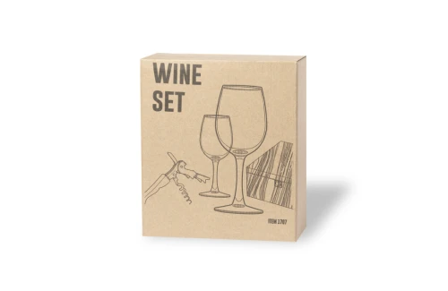 Coffret œnologie kit à vin personnalisé avec 2 verres en cristal Neider