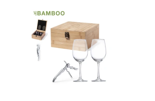 Coffret œnologie kit à vin personnalisé avec 2 verres en cristal Neider