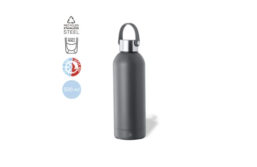 Gourde isotherme personnalisée en inox thermique recyclé Breidy 500 ml