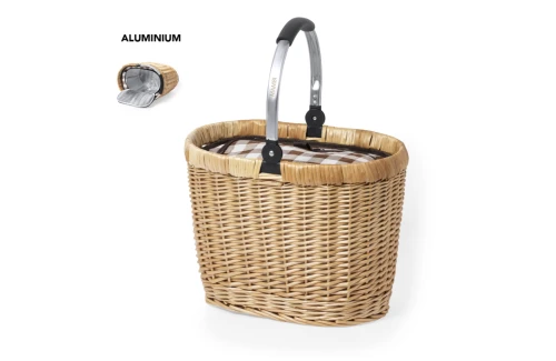 Panier isotherme personnalisé Halbax glacière Picnic en osier