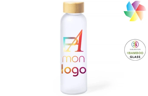 Bouteille publicitaire personnalisée en verre pour marquage sublimation Kaory 500 ml 