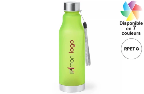 Bouteille personnalisée en RPET recyclé et bouchon en acier inox Fiodor 600ml