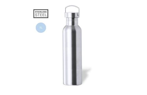 Bouteille personnalisée en acier inoxydable avec finition brillante Whipet 1 litre