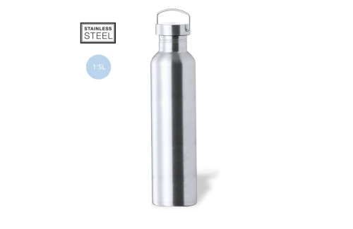 Bouteille personnalisée grand format en acier inox brillant Cheddy 1,5 litres