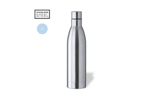 Bouteille personnalisée en acier inoxydable avec finition brillante Pounder 1 litre