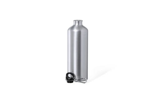 Gourde personnalisée en aluminium avec anneau et mousqueton Alwey 1 litre