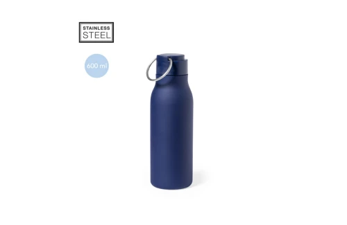 Gourde personnalisée en inox avec anneau de transport Bucky 600 ml