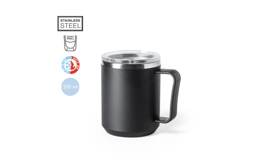 Mug isotherme personnalisé Tikam acier inoxydable mat de 350 ml