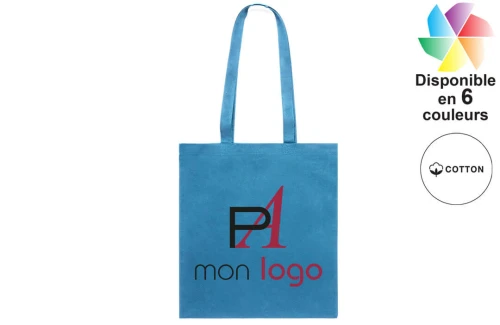 Tote bag publicitaire en coton épais à anses longues renforcées Xental