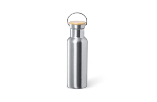 Gourde isotherme personnalisée en inox mate à détail bambou Duky 500 ml